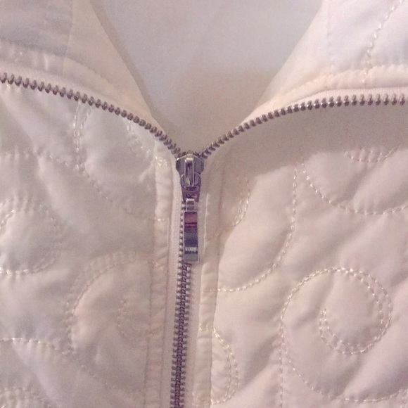 Christopher & Banks Ivory Quilted Zipper Vest P/S - Picture 4 of 12